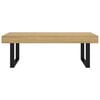 vidaXL Salontafel 120x60x40 cm MDF en ijzer lichtbruin en zwart