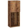 vidaXL TV-kast met LED-striplichten 4 pcs Oud hout Bewerkt hout