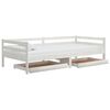 vidaXL Slaapbank met lades massief grenenhout wit 90x200 cm