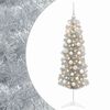 vidaXL Smalle kunstkerstboom met kerstballen 150 cm 150 LED's Warmwit