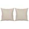 vidaXL Sierkussens 2 st 40x40 cm microvezelstof cr&egrave;mekleurig