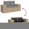 vidaXL 5-delige Loungeset met kussens poly rattan beige