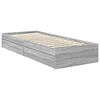 vidaXL Opslag bed met hoofdeinde Grijs Sonoma 70 x 190 cm Bewerkt hout