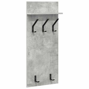 vidaXL Wandgemonteerde kapstok met plank Beton Grijs 40 x 10 x 90 cm