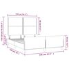 vidaXL Bedframe zonder matras stof lichtgrijs 140x190 cm