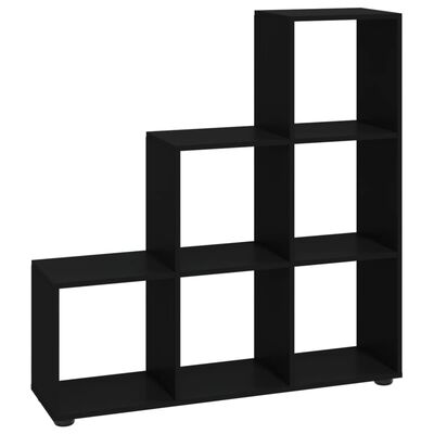vidaXL Boekenkast trapvormig 107 cm bewerkt hout zwart