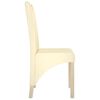 vidaXL Eetkamerstoelen 2 st kunstleer cr&egrave;mekleurig