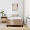 vidaXL Bedframe met matras Cappuccino 100 x 200 cm Stof