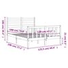 vidaXL Bedframe met hoofdbord massief hout wit