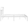 vidaXL Bedframe met hoofdbord metaal wit 193x203 cm