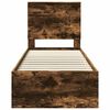vidaXL Bedframe met lade Gerookt eiken 75 x 190 cm Ingenieurshout