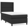vidaXL Boxspring met matras kunstleer zwart 80x200 cm