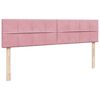 vidaXL Ottoman bed met matrassen en LED's 180x200cm fluweel roze