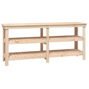 vidaXL Werkbank 181x50x80 cm massief grenenhout