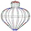 vidaXL Kerst Finial Licht 192 LED's Meerkleurig Dia. 40 x 40 cm