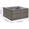 vidaXL Plantenbak 80x80x40 cm poly rattan grijs