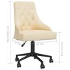 vidaXL Eetkamerstoel draaibaar fluweel crèmekleurig