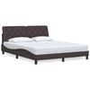 vidaXL Bedframe zonder matras stof donkerbruin 160x200 cm