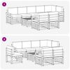 vidaXL Sofa-Sets 9 pcs Natuurlijk en Antraciet Massief Acaciahout