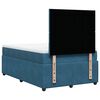 vidaXL Boxspring met matras fluweel donkerblauw 120x200 cm