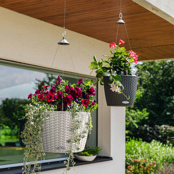 LECHUZA Plantenbak NIDO Cottage 35 ALL-IN-ONE hangend granietkleurig