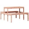 vidaXL Picknicktafel 110x134x75 cm massief douglashout