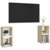 vidaXL Tv-meubelen 2st 72x35x36,5 cm bewerkt houtwit sonoma eikenkleur