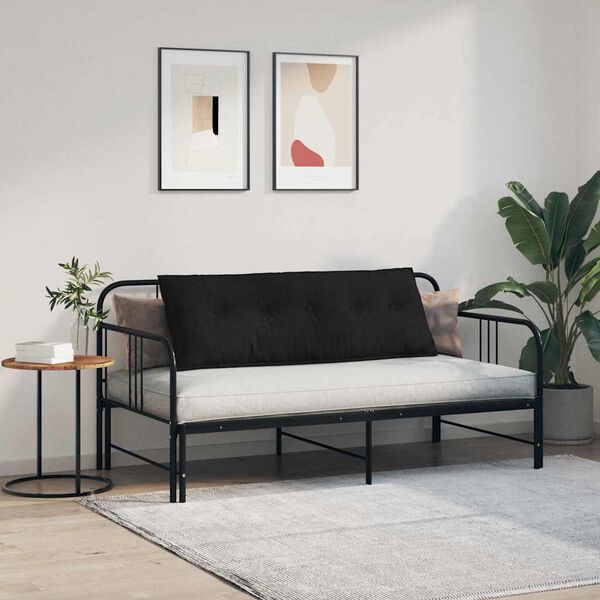 vidaXL Rugkussen Zwart 140 x 19 x 50 cm Stof