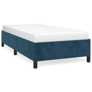 vidaXL Bedframe zonder matras 100x200 cm fluweel donkerblauw