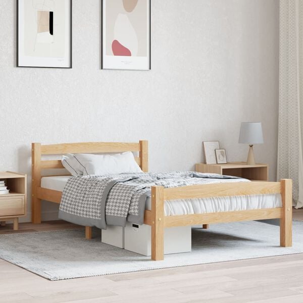 vidaXL Bedframe massief grenenhout 100x200 cm