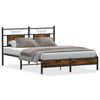 vidaXL Bedframe zonder matras hout gerookt eikenkleurig 140x190 cm