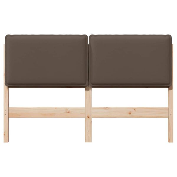 vidaXL Gestoffeerd hoofdbord Natuurlijk en Lichtgrijs 160 cm