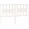 vidaXL Hoofdbord 145,5x4x100 cm massief grenenhout wit
