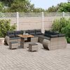 vidaXL Tuinbankenset 13 pcs Grijs poly rattan