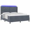 vidaXL Boxspringbed met matras Donkergrijs 180 x 200 cm Fluweel