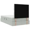 vidaXL Opslag bed met matras Lichtgrijs 120 x 190 cm Fluweel