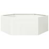 vidaXL Plantenbak zeshoek 138x120x45 cm staal wit