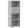 vidaXL Hoge kast 45x42,5x124 cm bewerkt hout grijs sonoma eikenkleurig
