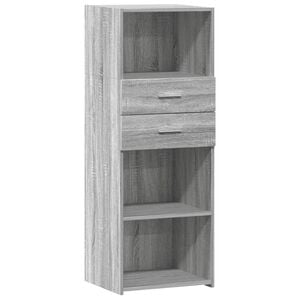 vidaXL Hoge kast 45x42,5x124 cm bewerkt hout grijs sonoma eikenkleurig