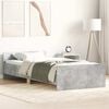 vidaXL Bedframe bewerkt hout betongrijs 75x190 cm