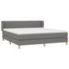 vidaXL Boxspring met matras stof donkergrijs 160x200 cm