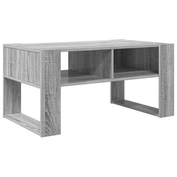 vidaXL Salontafel met opslag Grijs Sonoma 92 x 53 x 45 cm Bewerkt hout
