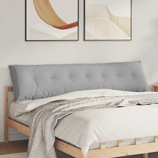 vidaXL Rugkussen Wolkengrijs 200 x 19 x 50 cm Stof