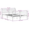 vidaXL Bedframe met hoofdeinde zonder matras 140x200 cm wit