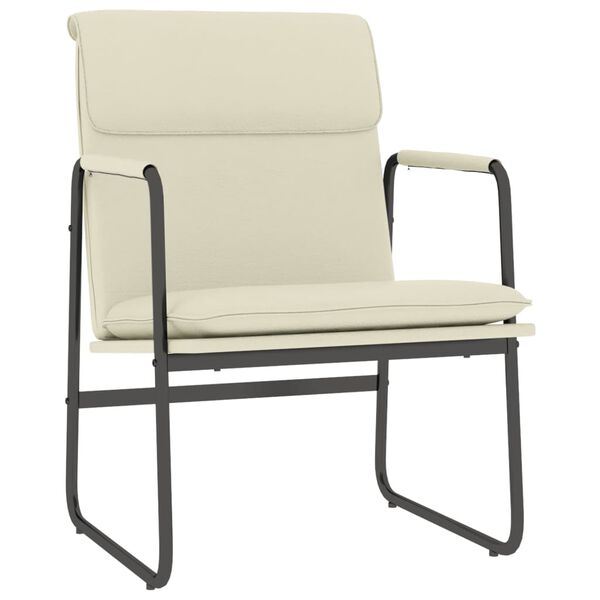 vidaXL Loungestoel 55x64x80 cm kunstleer cr&egrave;mekleurig