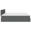 vidaXL Ottoman bed met matras 160x200cm stof donkergrijs