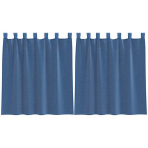 vidaXL Gordijnen voile met lussen 2 st 140x140 cm koningsblauw