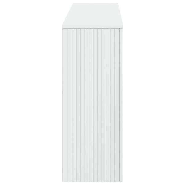 vidaXL Wandtafel Hoogglans Wit 155 x 29 x 74 cm Geconstrueerd hout