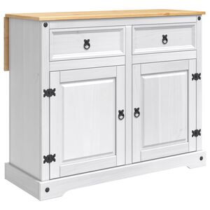 vidaXL Keuken Eiland Set 2 st Wit en Honing Was 112 x 70 x 91,5 cm