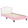 vidaXL Bedframe voor kinderen met hoofdbord Roze 90 x 200 cm PU